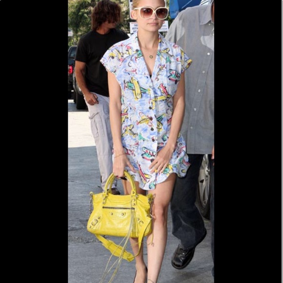 BALENCIAGA Yellow Leather City Bag - Picture 2 of 14